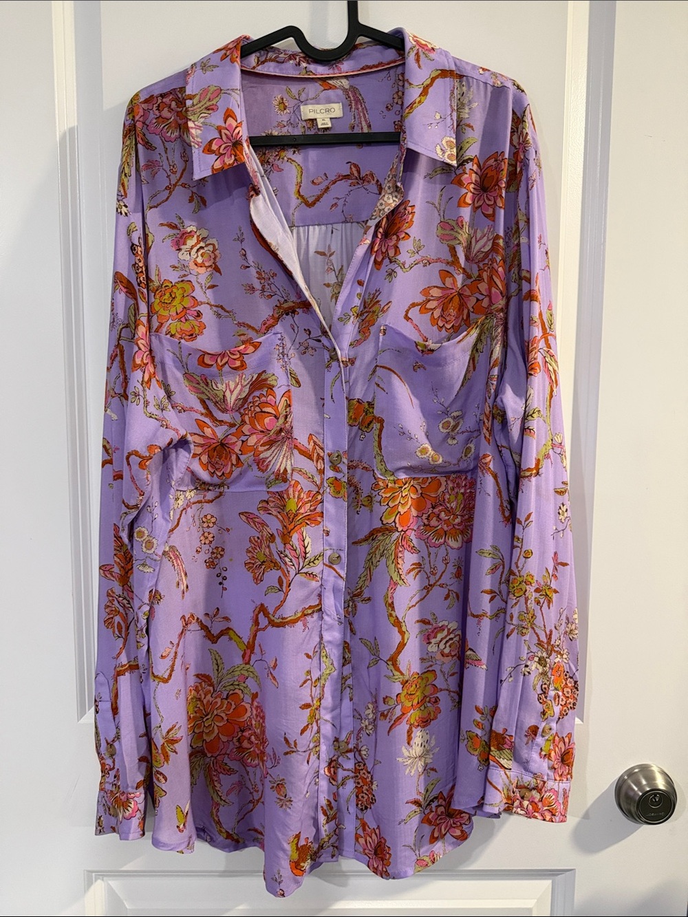 Anthropologie - Pilcro Romy Relax Floral Button-Up Shirt - #117 - Picture 2 of 6